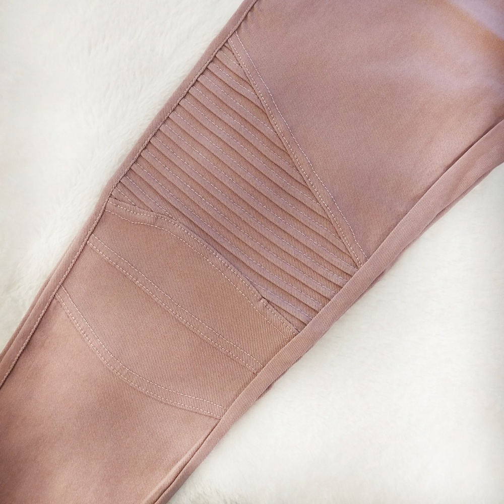 Pink Moto Leggings w/Zippers - Picture 6 of 7